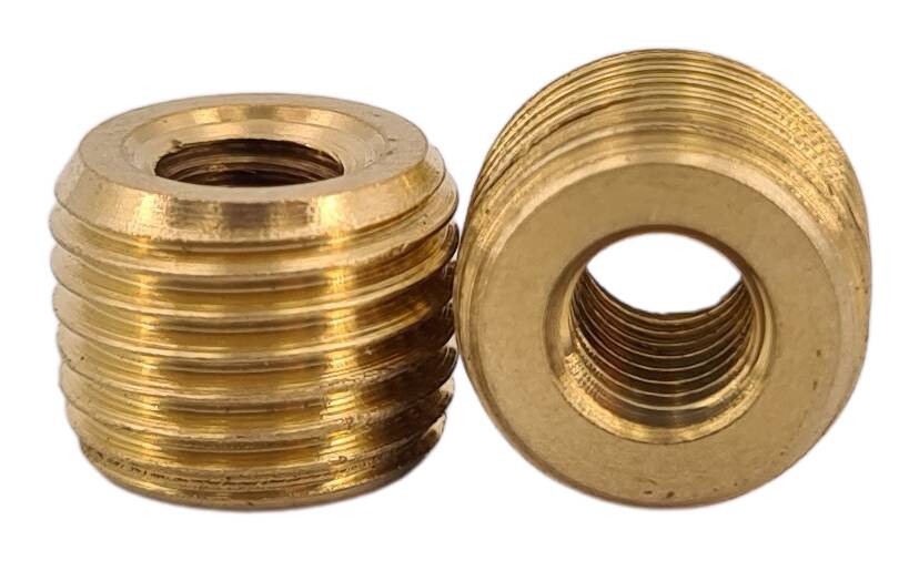 brass reducer tubes M10x1x6 male M6 female raw