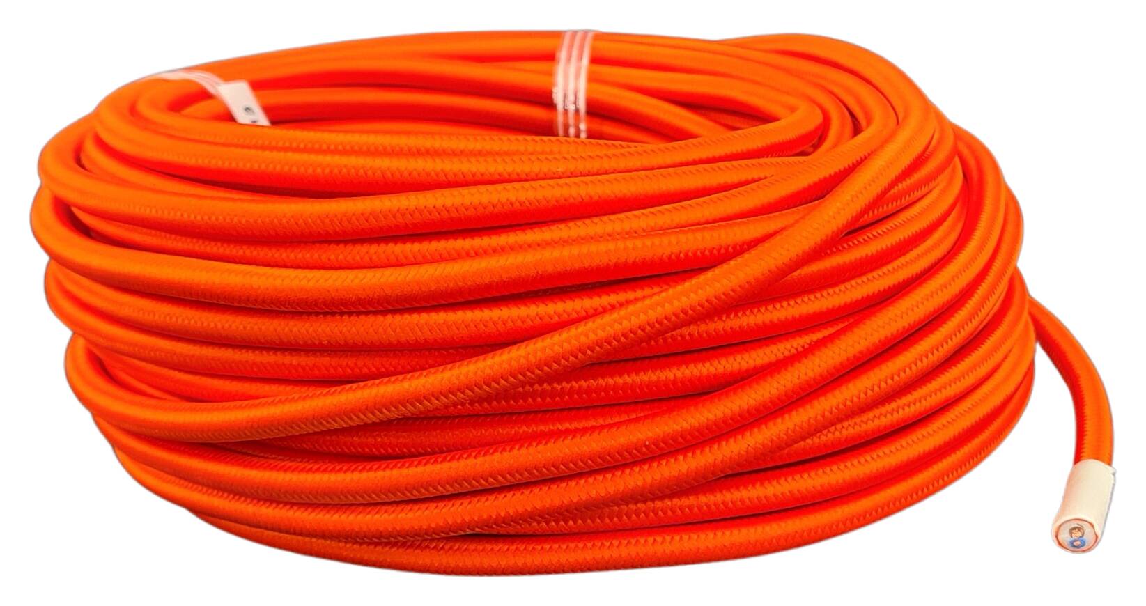 Kabel 3G 0,75 H03VV-F textilummantelt RAL 2005 dunkelorange