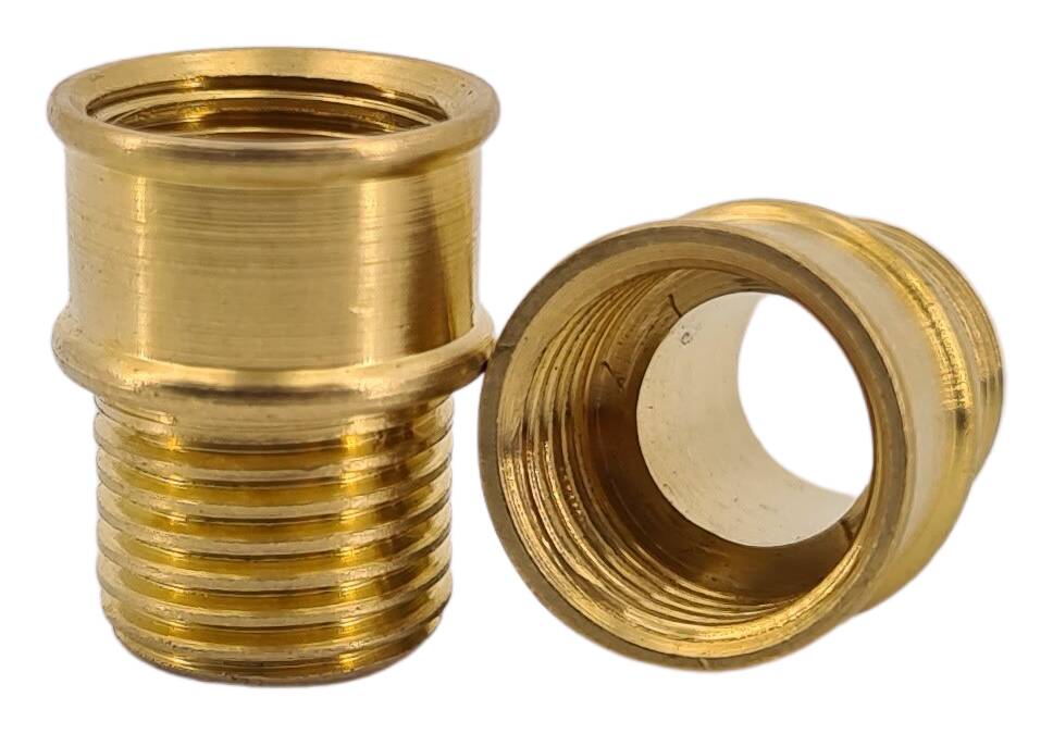 brass reducer nipple 12x15 M10x1 male/M10x1 female (reducer) raw