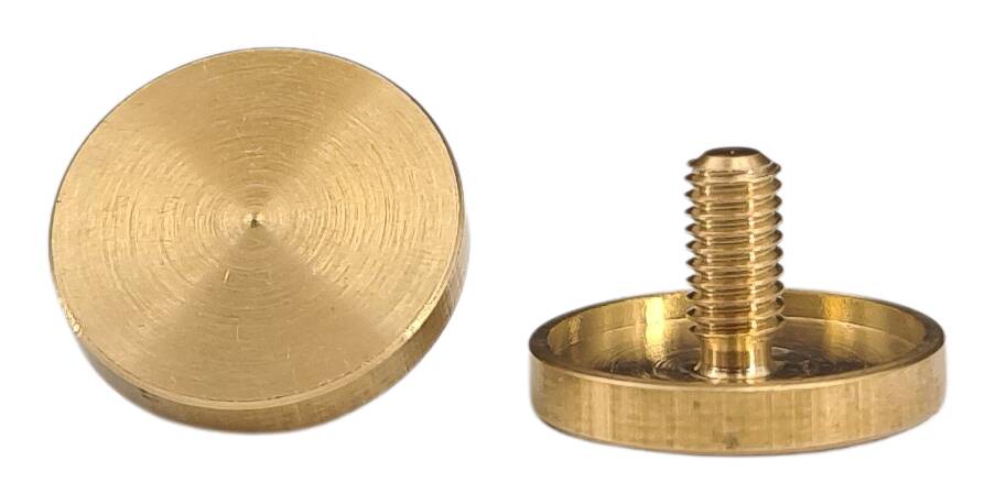 brass cap with screw 15x7 M3x6 raw