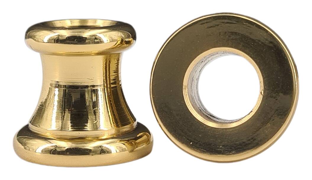 brass decorative coupler 22x20 10,5 mm hole pol./laq.