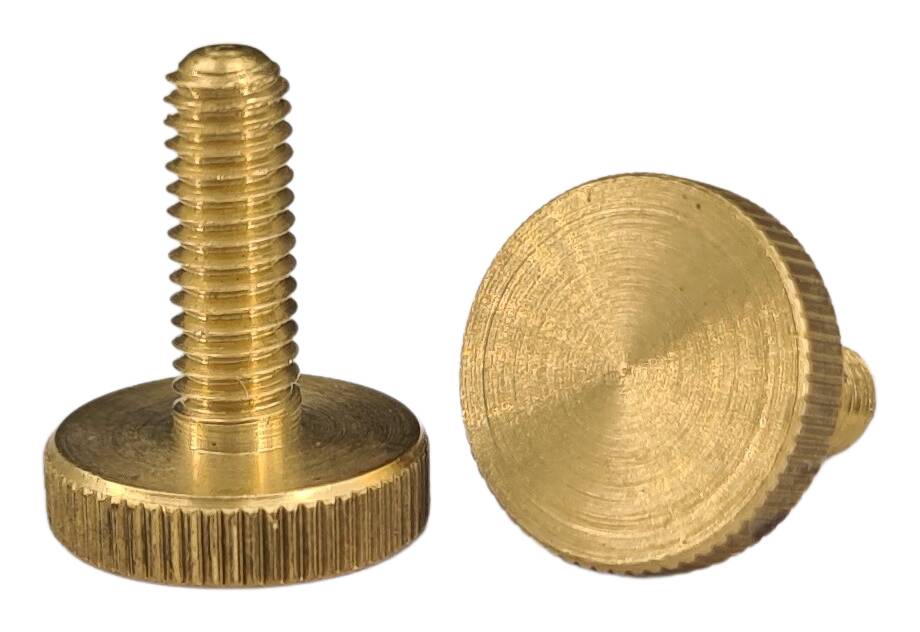 brass knurled thumb screw 8x15 M4x13 raw