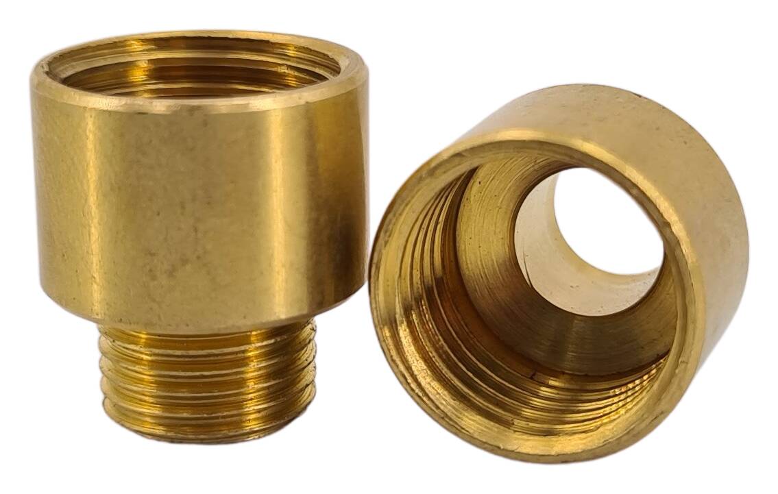 brass reducer nipple 18x16 M10x1 male/M16x1 female (reducer) raw