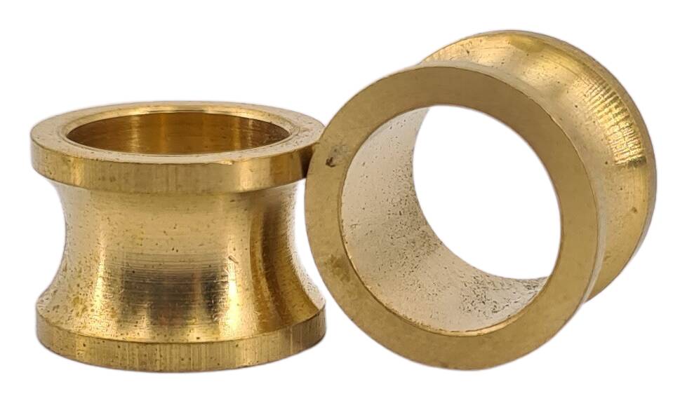 brass decorative coupler with hole 20x15 hole 13,5 mm (spacer) raw