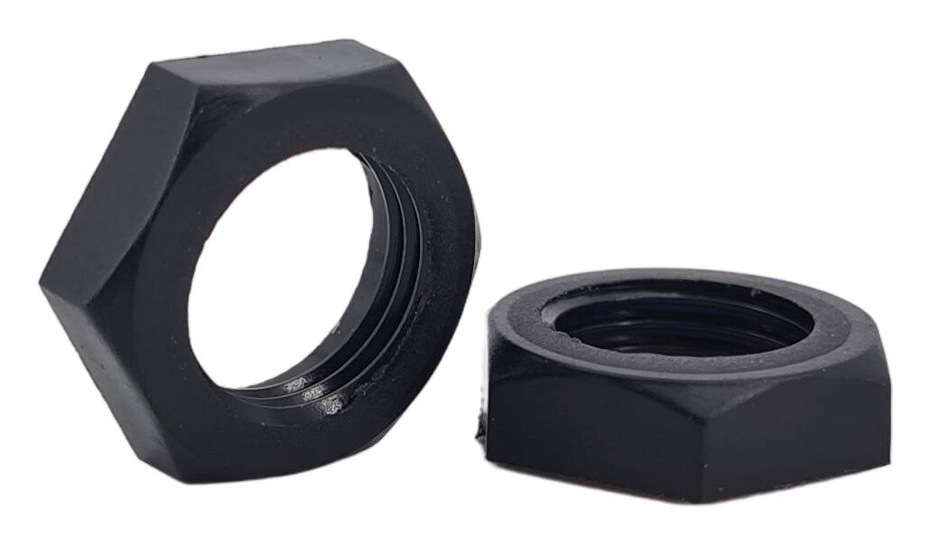 plastic hexagon nut 24x4 M16x1 black