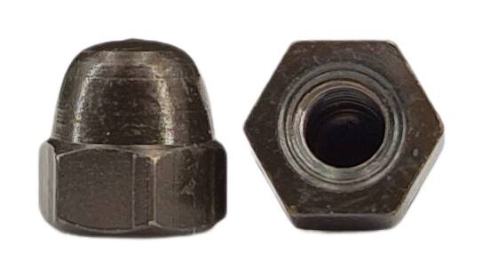 DIN 1587 brass cap nut M3 black