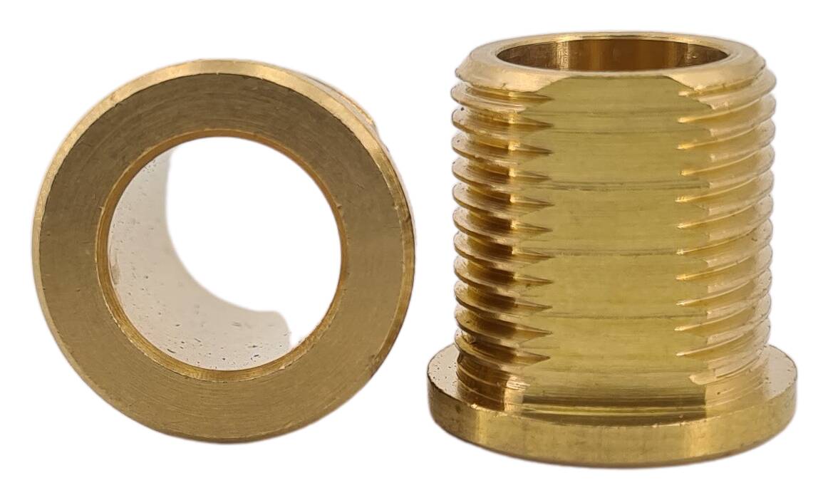 brass T-nipples 15x12 M13x1x10 anti rotation protection raw