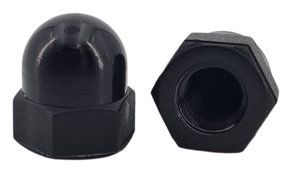 DIN 1587 plastic cap nut M3 black