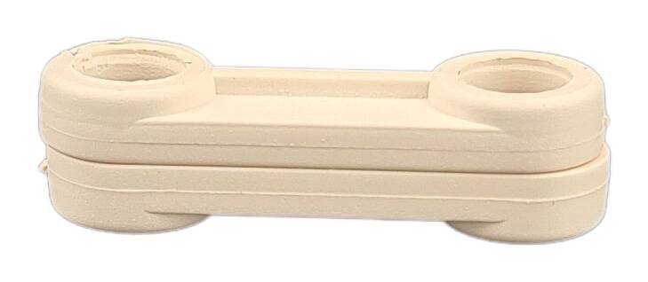 cable clip 22x15x3 hole 4 mm PA66-RV-AE white