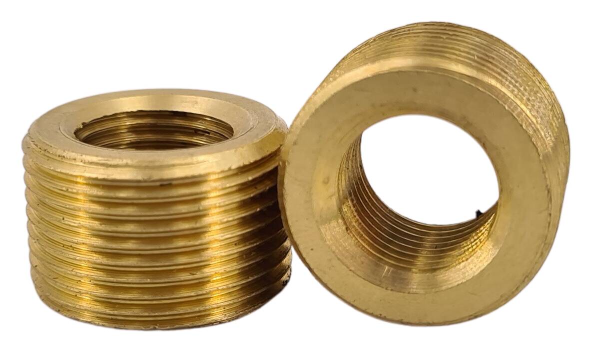 "brass reducer tubes R3/8""x7 male M10x1 female raw"