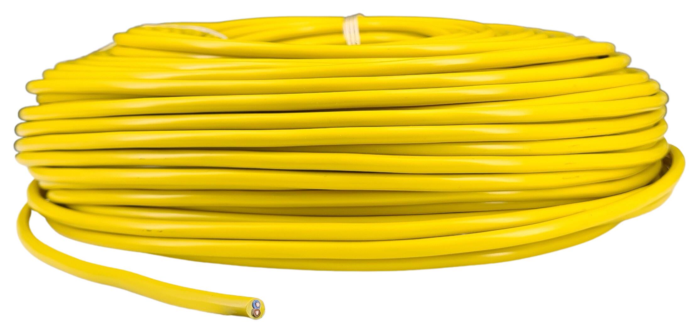 cable 2x0,75 H03VV-F round yellow