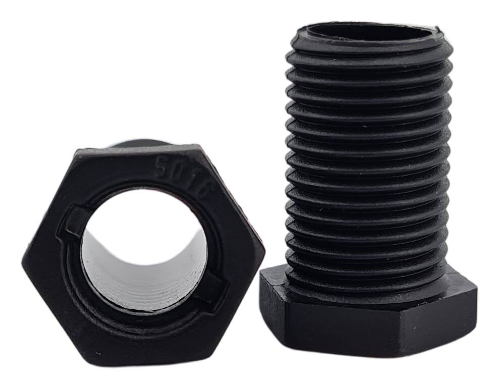 hexagon T-nipples 10x8,5 M8x1 round PA66-RV black