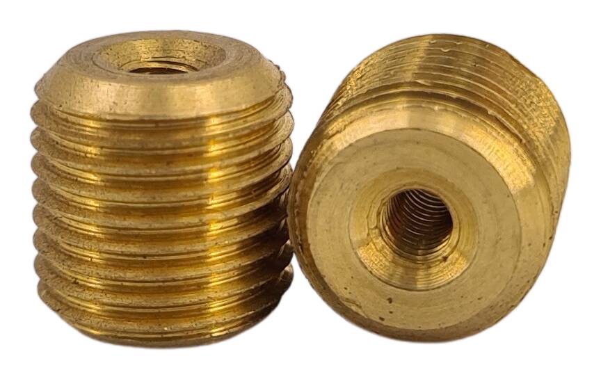 brass reducer tubes M10x1x5 male M3 female raw