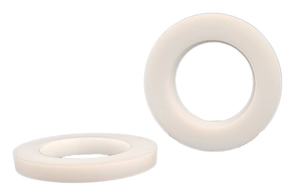 Teflon Unterlegscheibe 13x10,5x1,0 PTFE hitzebeständig bis ca. 200° natur