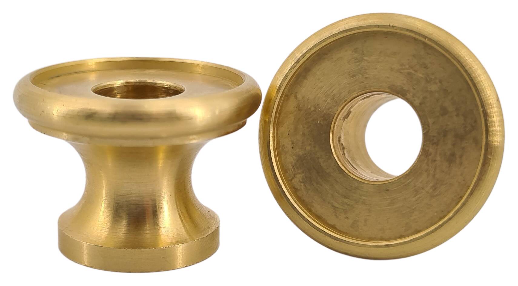 brass decorative coupler 29,5x21 10,5 mm hole 25x1,5 caphole (spacer) raw