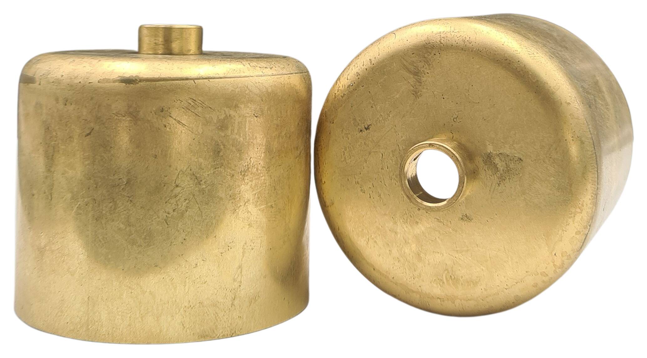 brass plated ceiling 62x63 cylindrical with adjusting ring for 10 mm tube raw