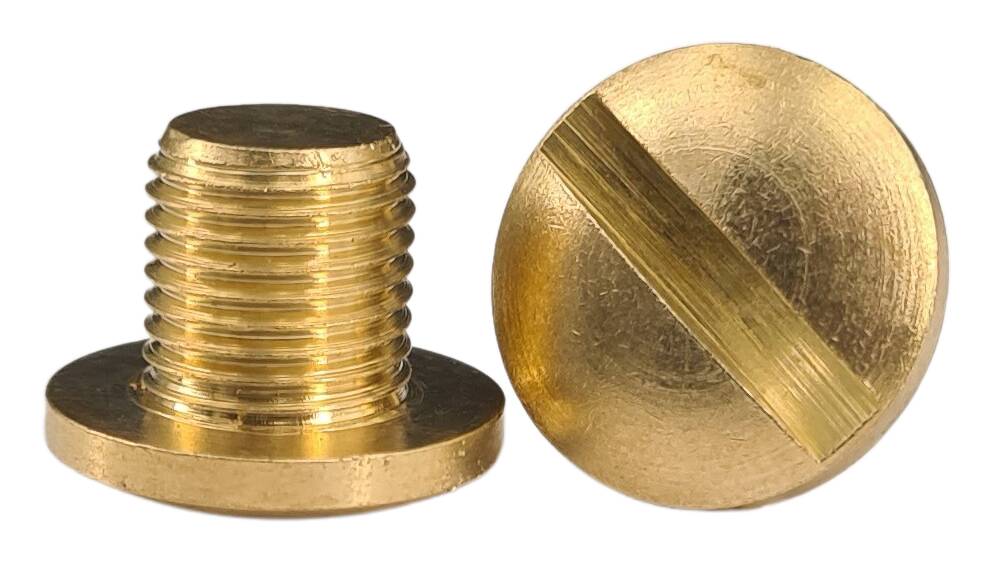 brass slot screw 17x13 M10x1 slit 17x3 raw