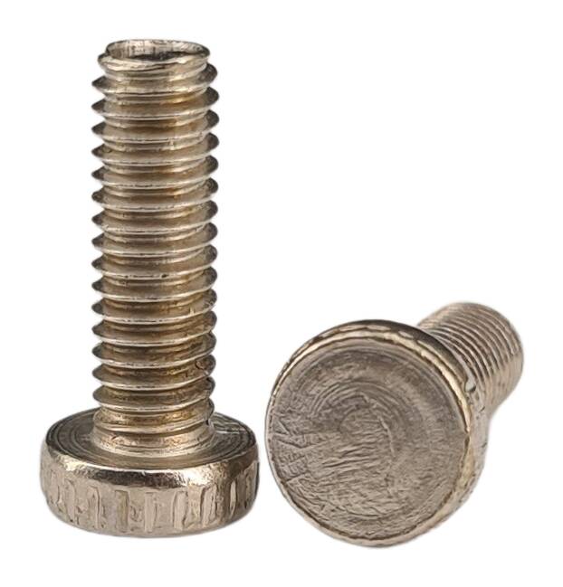 iron knurled thumb screw M4x12 nickel