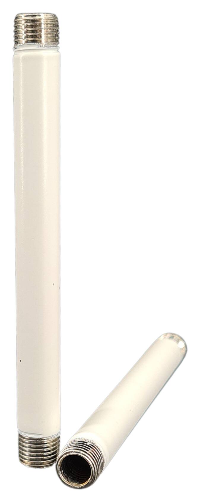 iron tube 9,8x100 w. M10x1 outs. thread 08/08 white