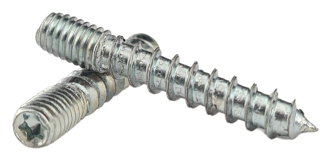 iron hanger bolt M6x40 rolled thread zinc