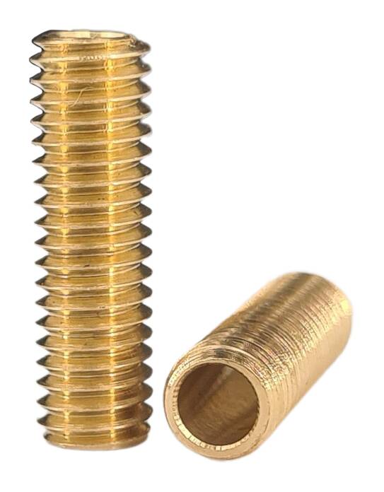 brass thread tube M6x26 inside 3,0 mm round raw