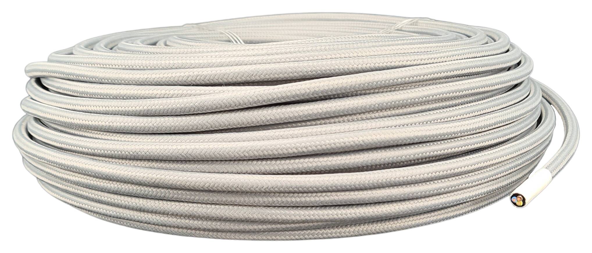 cable 3G 0,75 H33VV-F textile braided RAL 7005 grey