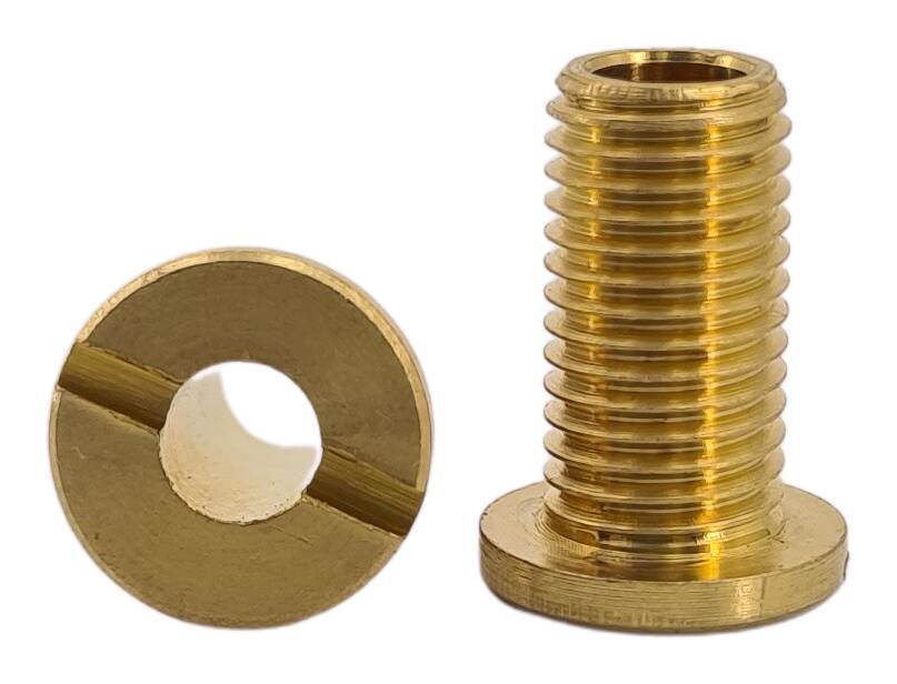 brass T-nipples 11,5x15 M8x1x13 w. slit raw