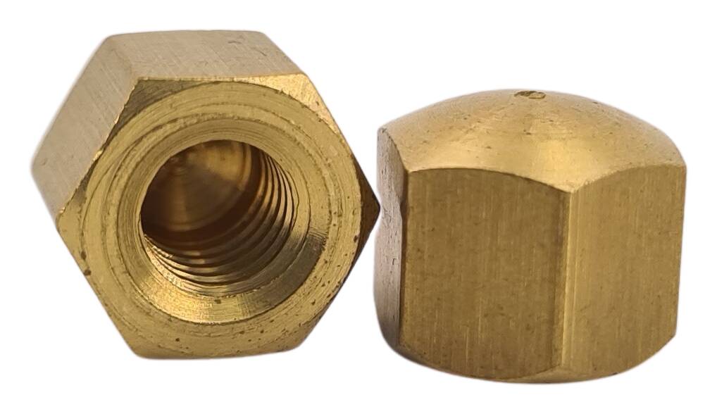 DIN 917 brass cap nut M4 raw