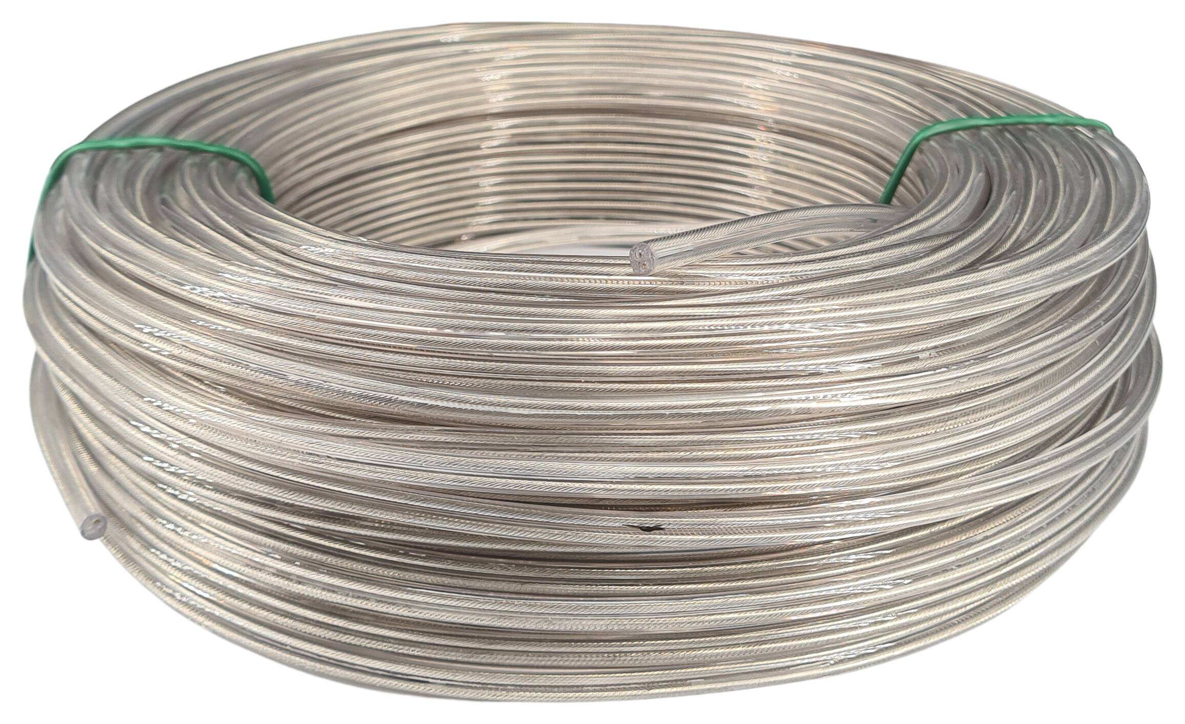 cable 2x0,75 PVC/PVC round transparent