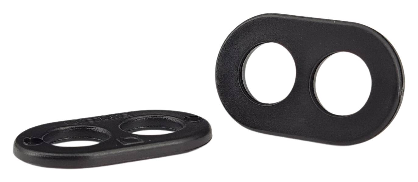 cord grip 2-hole 23x14x2,0 2x RL7 Nylon66 black