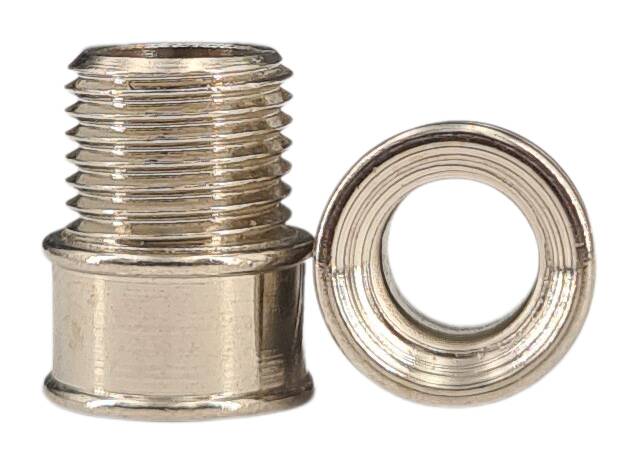 brass reducer nipple 12x15 M10x1 male/M8x1 female (reducer) nickel