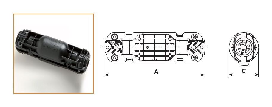 Verteilerdose f. Aussenbereich IP 68 Paguro® 3adrig Klemmbereich 2,5/2,5 PA66-RV grau