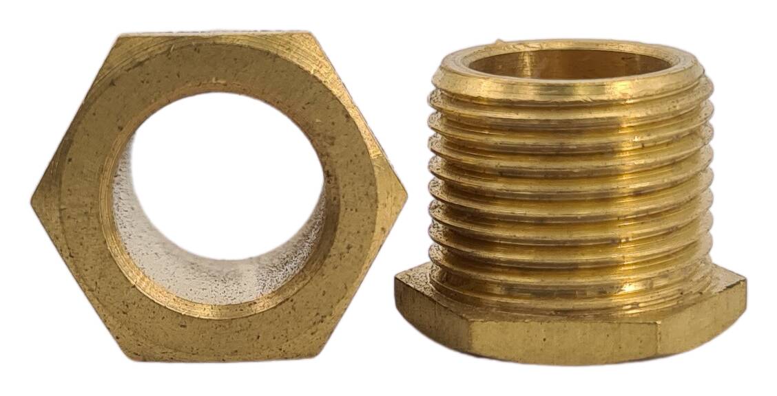 brass hexagon T-nipples 15x15 M13x1x13  anti-twist protection raw