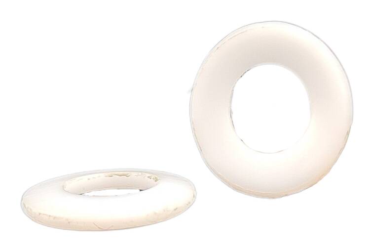 Teflon Unterlegscheibe 10x5,3x1,0 PTFE hitzebeständig bis ca. 200° natur