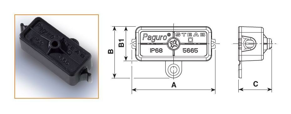 insulating screw joint cover for outdoors IP68 PA66-RV Paguro® black