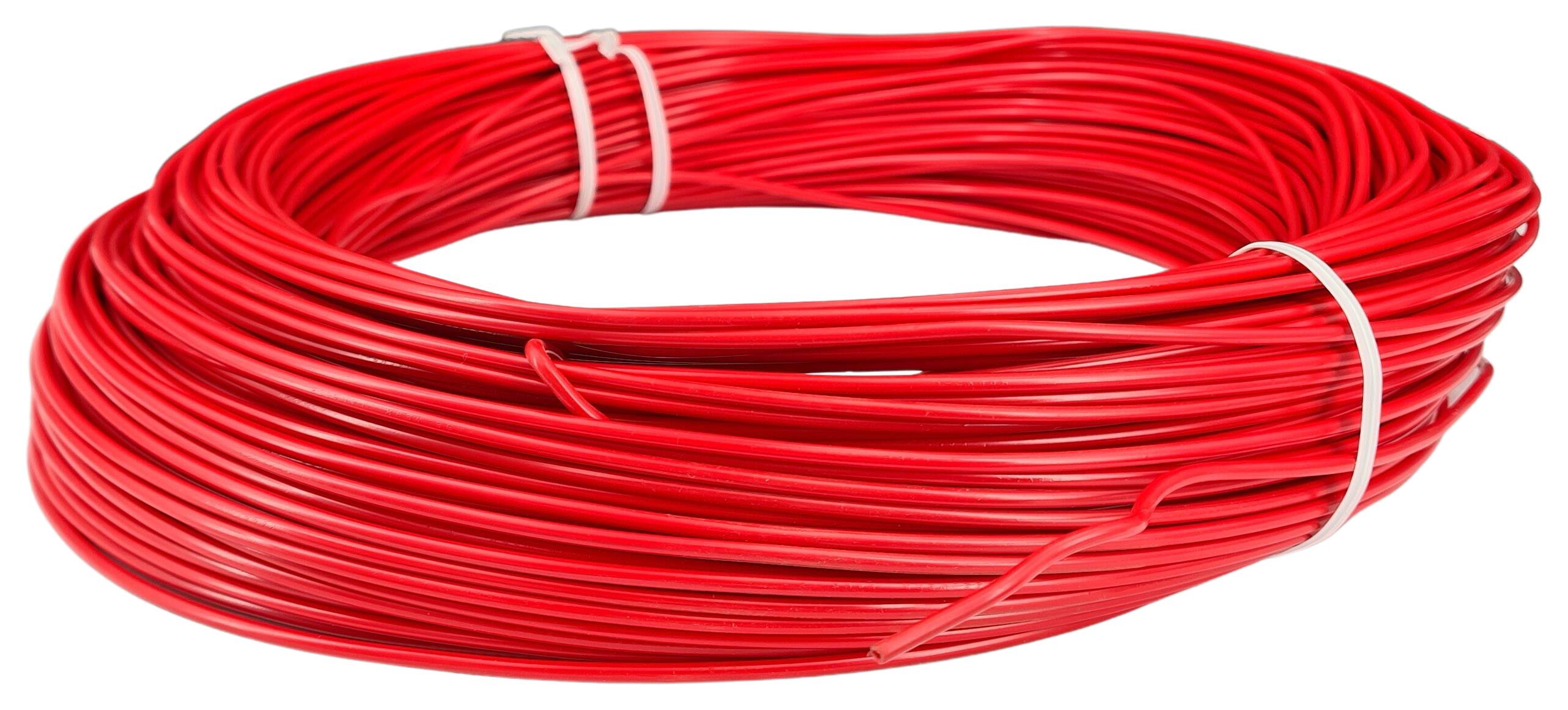 Kabel 1x1,0 H05V2-U starr rot