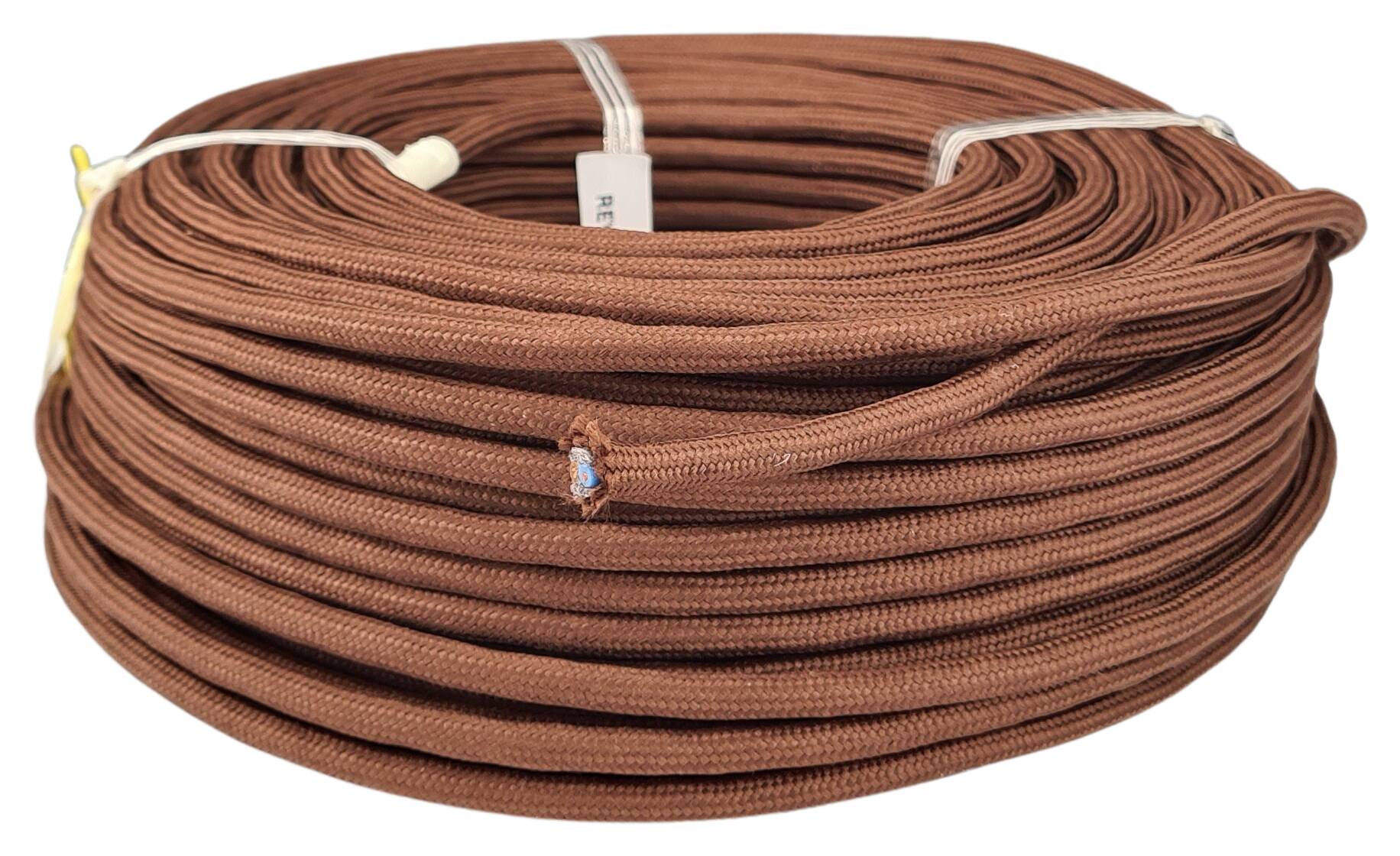 cable 2x0,75 H03RT-F cotton coated brown