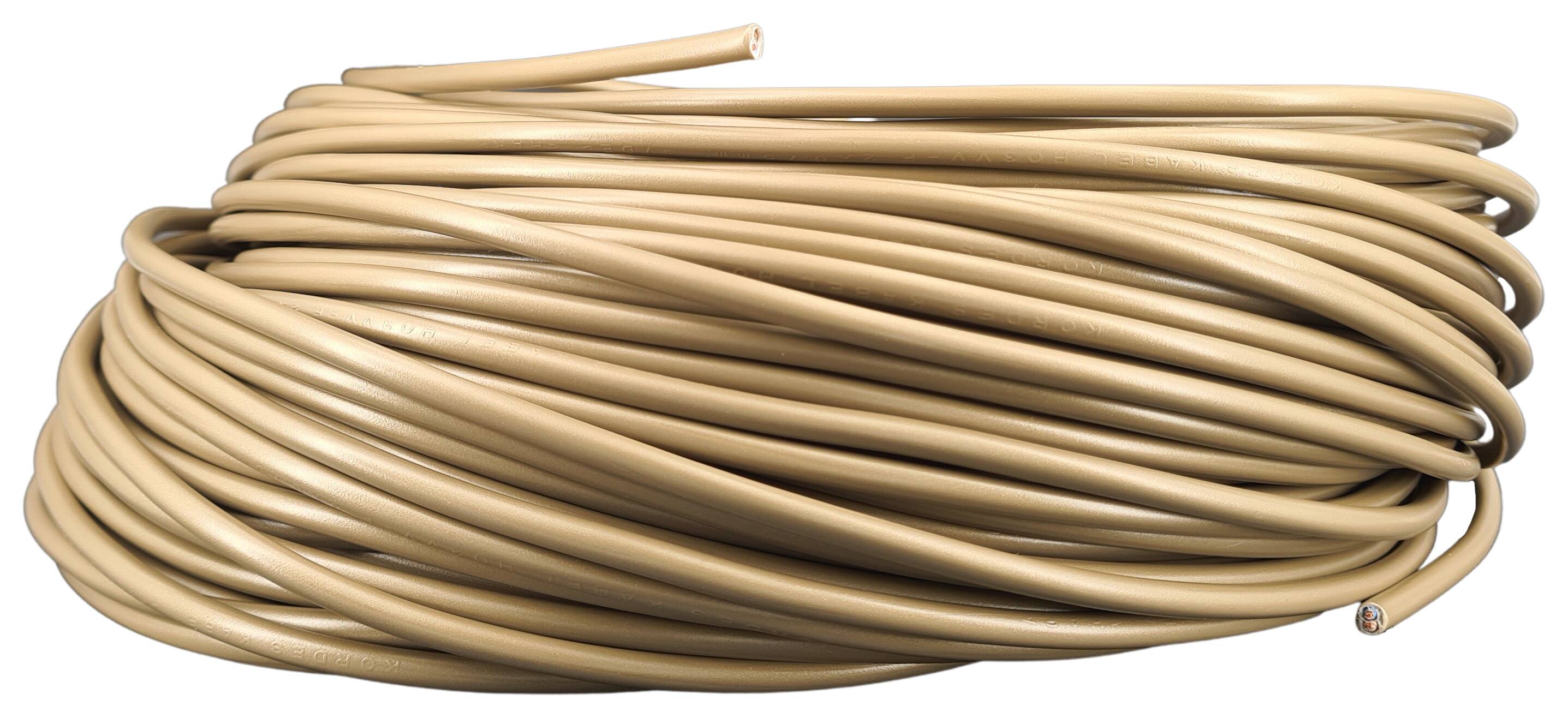 cable 2x0,75 H03VV-F round gold