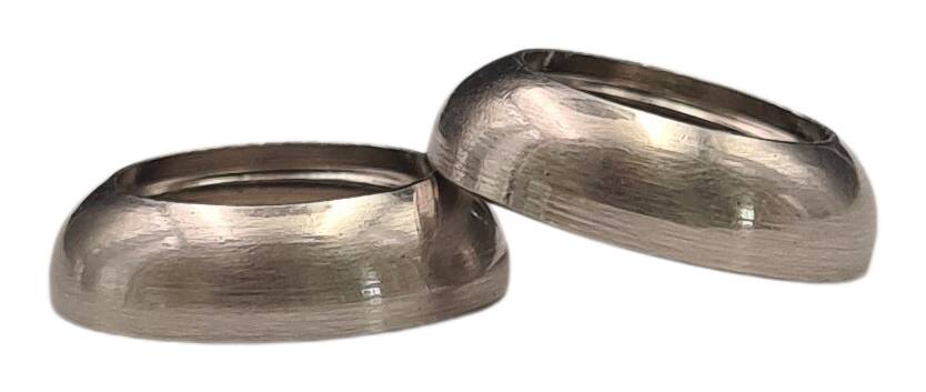 brass half round nut 15x4 M10x1 nickel-matt