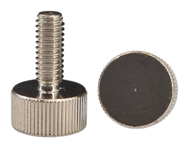 brass knurled thumb screw 10x15 M4x10 nickel