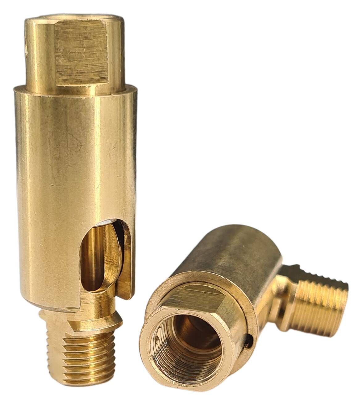 brass turn-tilt joint 16x48 M10x1 female/male profil raw 360° turnable 90° tiltable