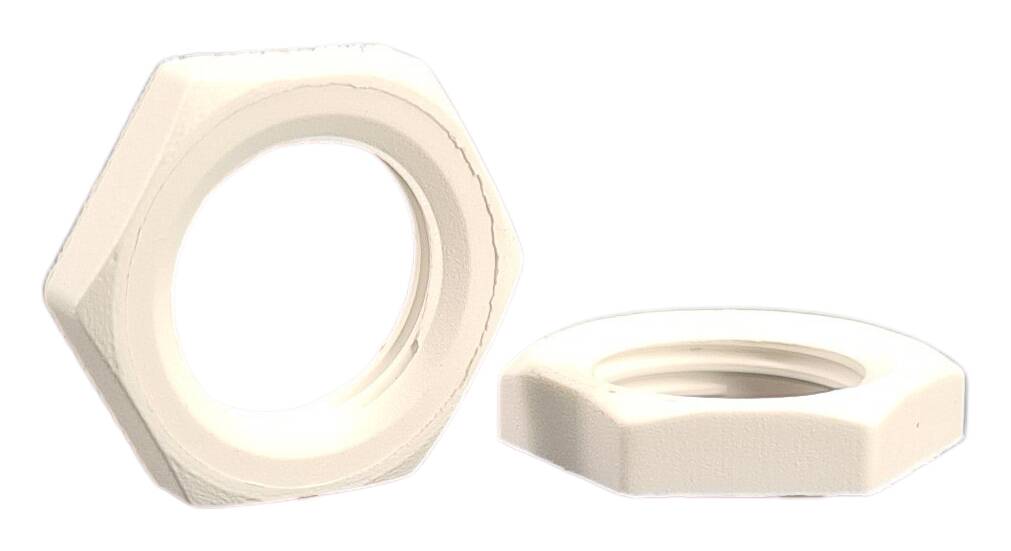 hexagon nut 14x6 M10x1 PA66 white