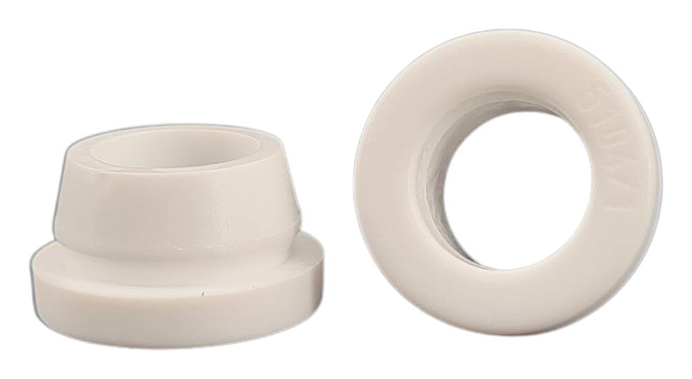 grommet 13x7,4 through 7,2 mm PE-LD white