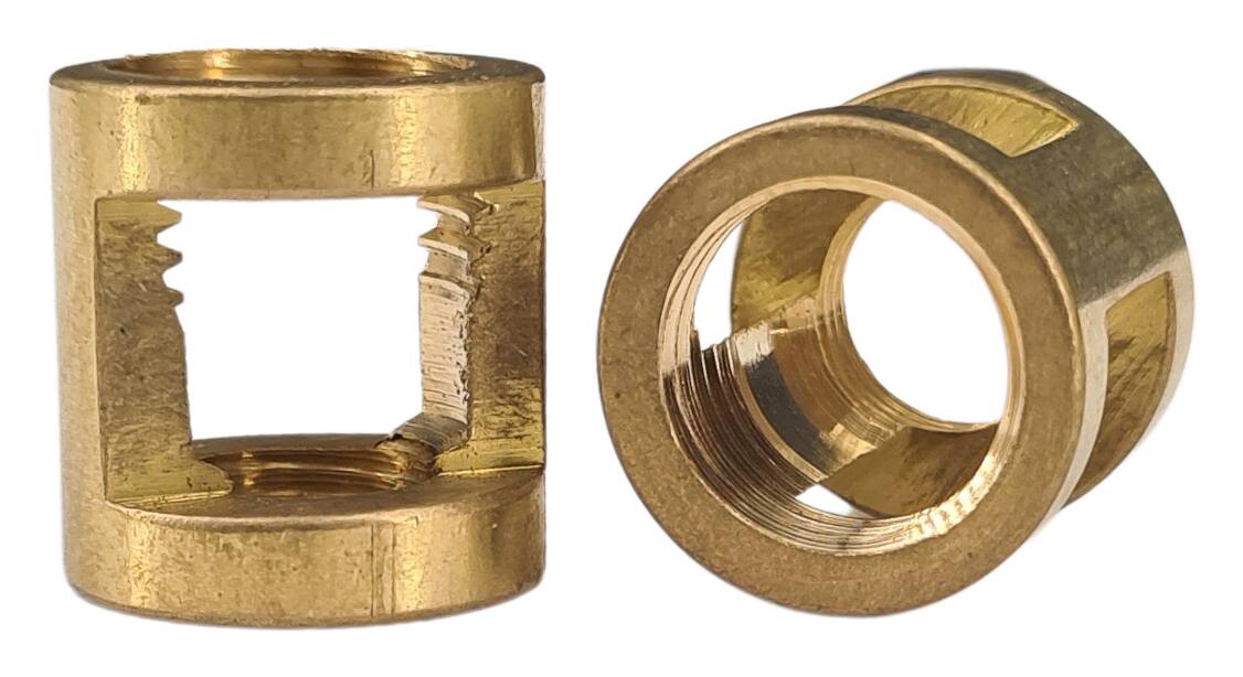 "brass reducer hickey 17x18 R¼""/M10x1 raw"