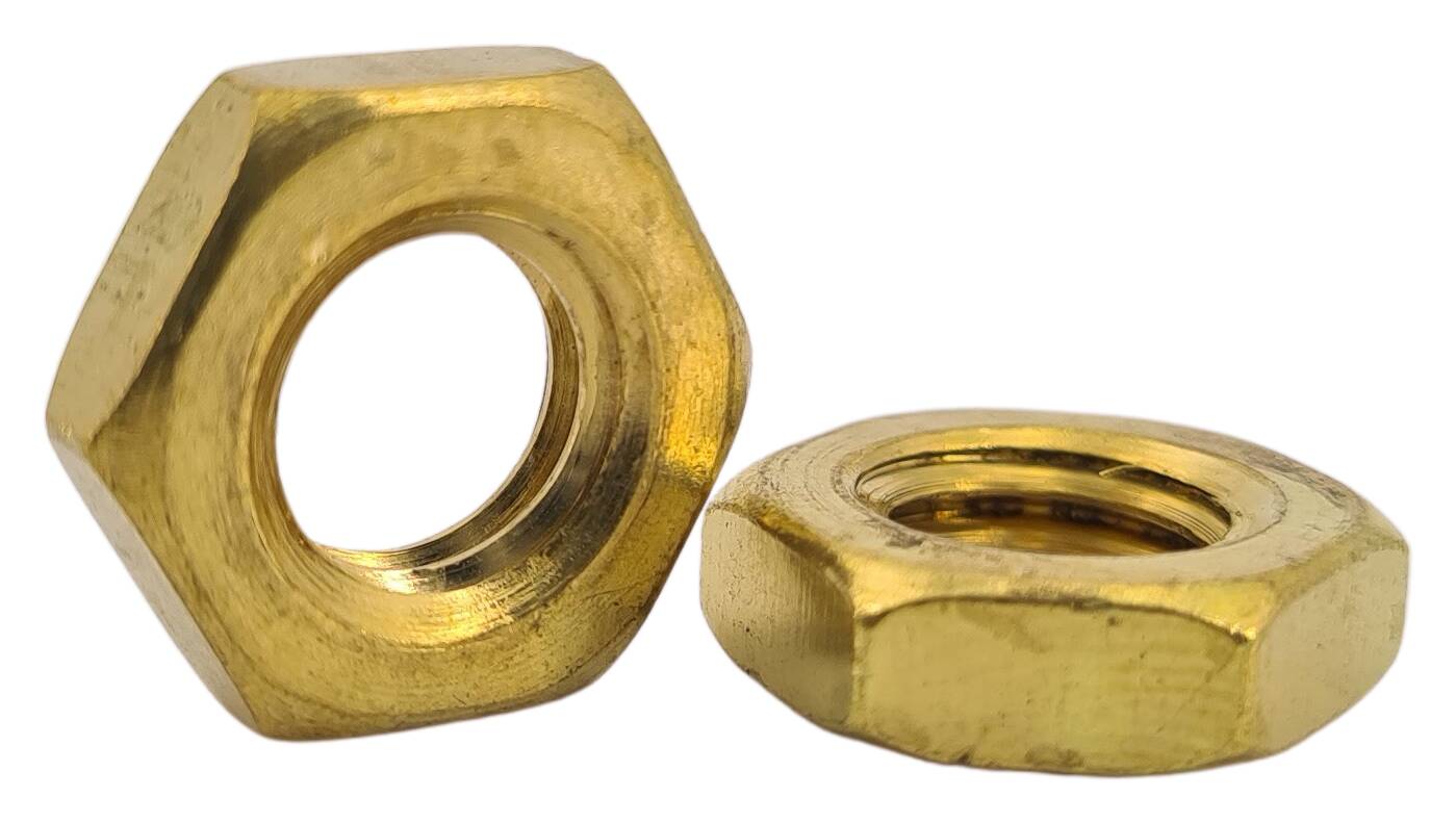 DIN 439 brass hexagon nut M5 raw