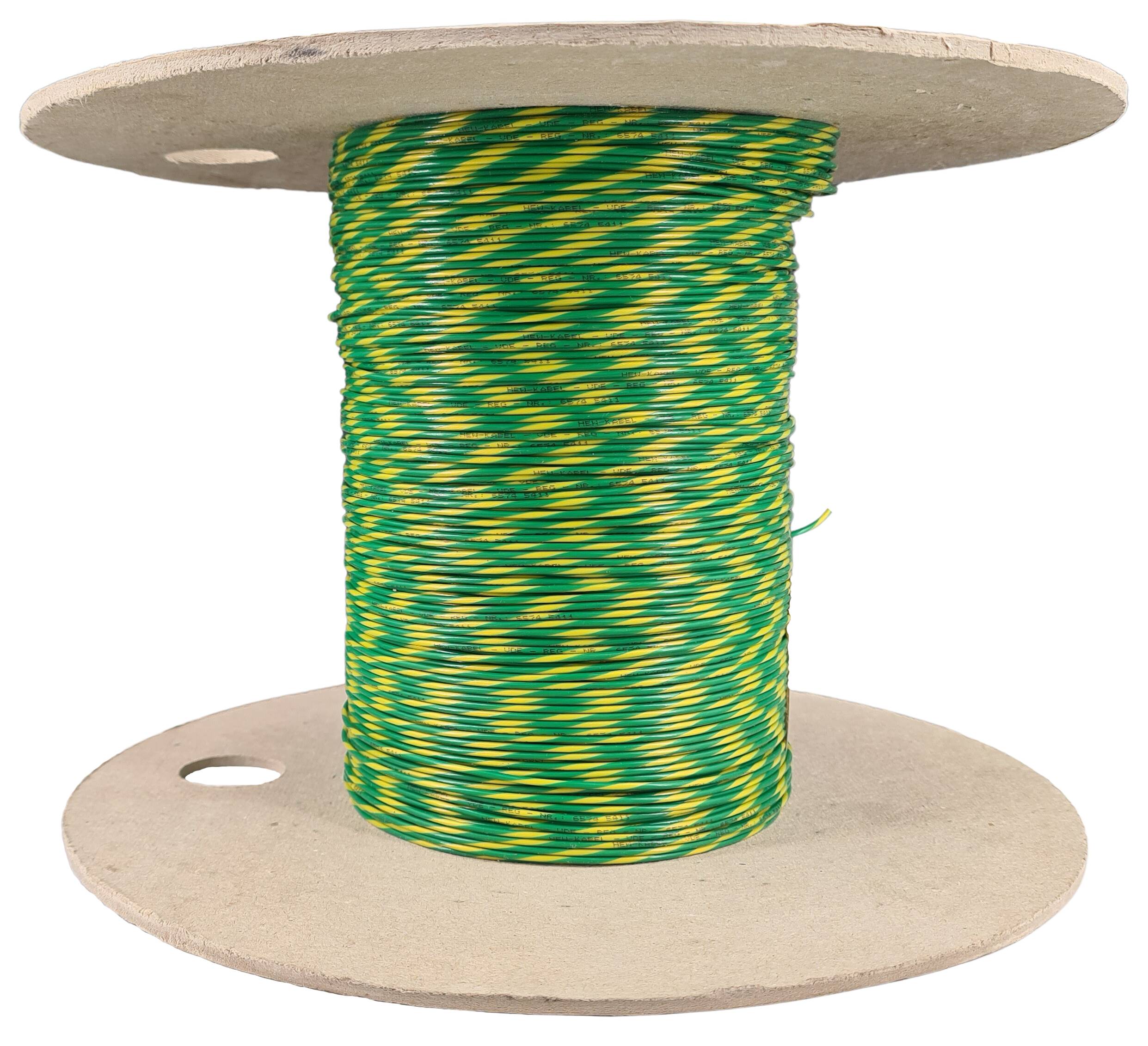 Teflon strand cable 1x0,75 PTFE green-yellow