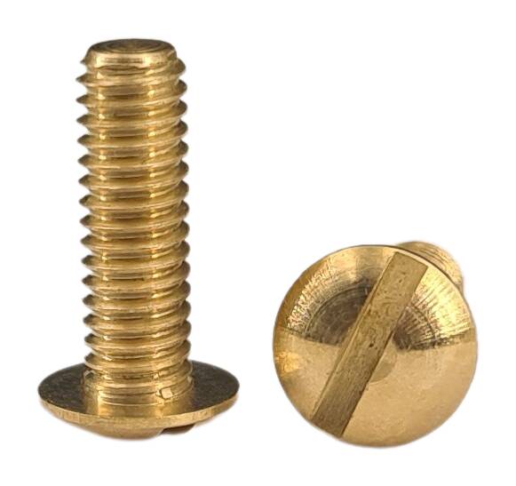 brass slotted mushroom head screw M4x8 raw