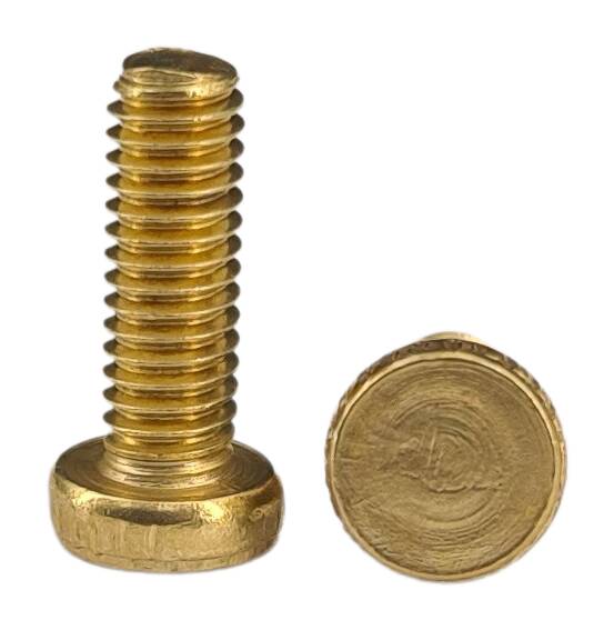 iron knurled thumb screw M3x15 brass-plated