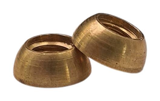 brass half round nut 10x4 M6 raw