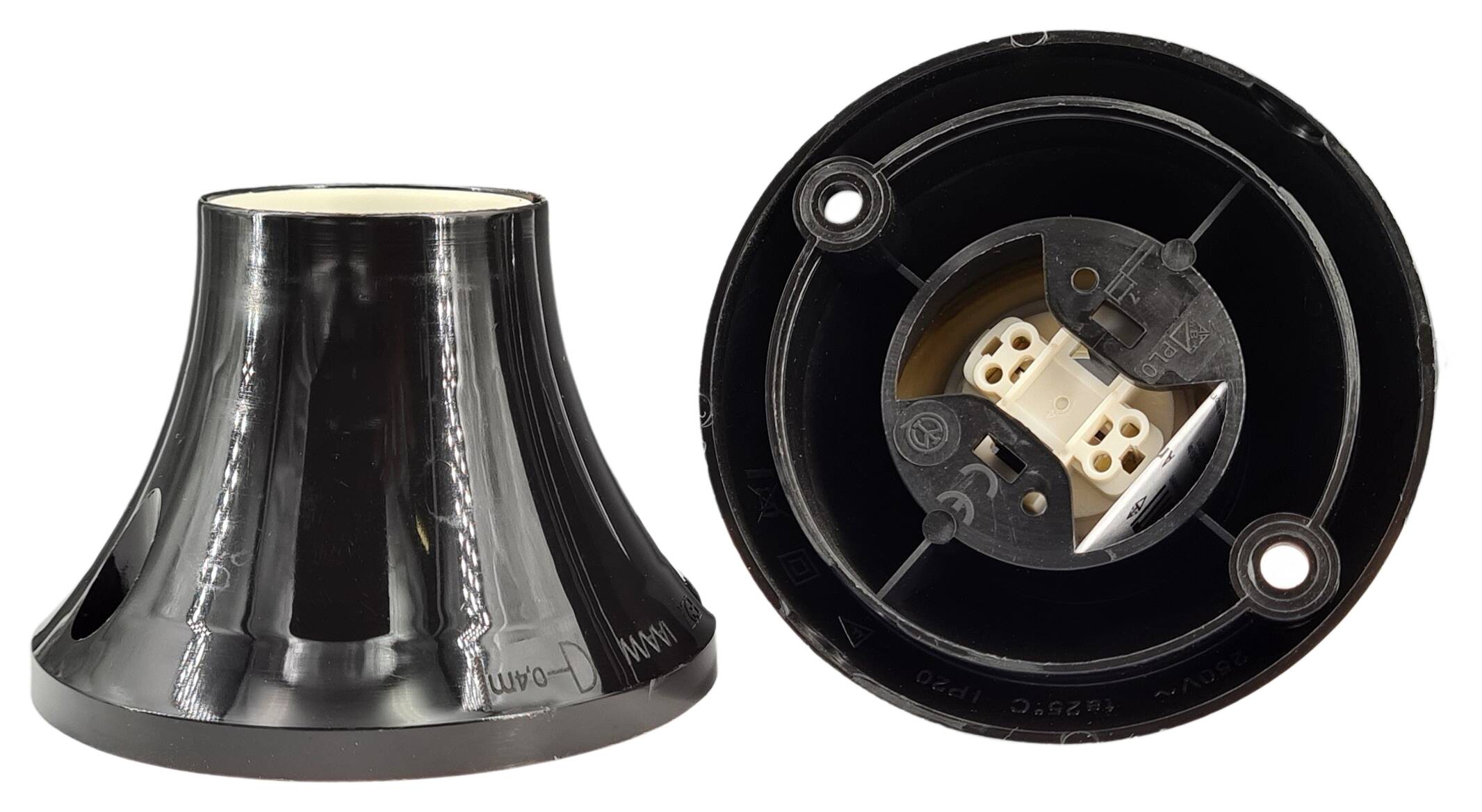 E27 lampholder 83x58,2 wall fitting/ down light straight black